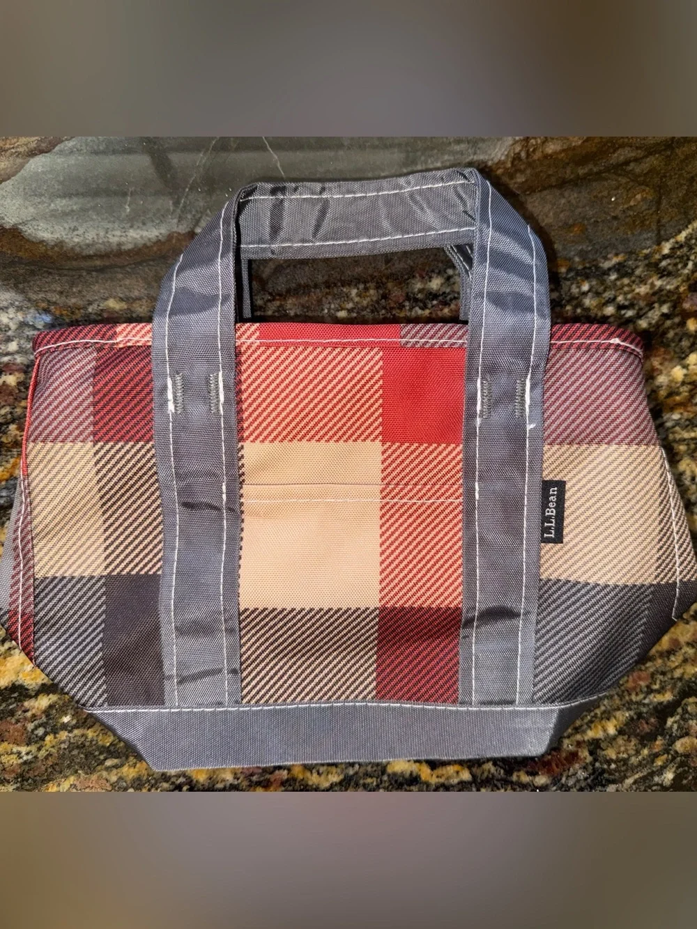 L.L. Bean Plaid Canvas Tote